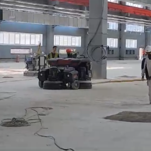 JS Floor Grinder Polisher Machines Working for Big Warehouse Project